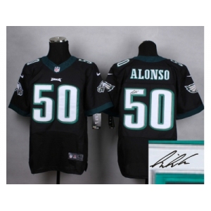 nike nfl jerseys philadelphia eagles #50 kiko alonso black [elite][signature]