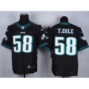 nike nfl jerseys philadelphia eagles #58 t.cole black[Elite]