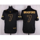 nike nfl jerseys philadelphia eagles #7 bradford black gold collection[Elite][bradford]