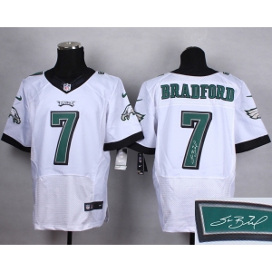nike nfl jerseys philadelphia eagles #7 bradford white[Elite bradford][signature]
