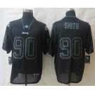 nike nfl jerseys philadelphia eagles #90 smith black[Elite lights out]