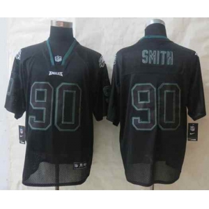 nike nfl jerseys philadelphia eagles #90 smith black[Elite lights out]