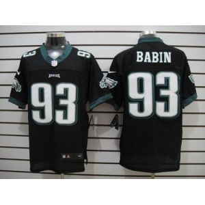 nike nfl jerseys philadelphia eagles #93 jason babin black[Elite]