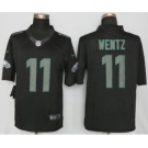 Men Nike Philadelphia Eagles #11 Carson Wentz Impact Limited Black Jerseys