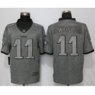 Men Nike Philadelphia Eagles #11 Carson Wentz Stitched Gridiron Gray Limited Jersey