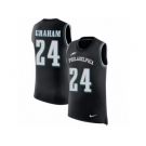 Men Nike Philadelphia Eagles #24 Corey Graham Black Rush Player Name & Number Tank Top NFL Jersey