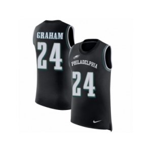 Men Nike Philadelphia Eagles #24 Corey Graham Black Rush Player Name & Number Tank Top NFL Jersey