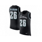 Men Nike Philadelphia Eagles #26 Jaylen Watkins Black Rush Player Name & Number Tank Top NFL Jersey