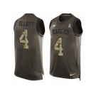 Men Nike Philadelphia Eagles #4 Jake Elliott Limited Green Salute to Service Tank Top NFL Jersey