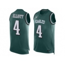 Men Nike Philadelphia Eagles #4 Jake Elliott Limited Midnight Green Player Name & Number Tank Top NFL Jersey