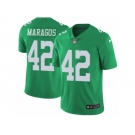 Men Nike Philadelphia Eagles #42 Chris Maragos Limited Green Rush Vapor Untouchable NFL Jersey