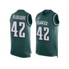 Men Nike Philadelphia Eagles #42 Chris Maragos Limited Midnight Green Player Name & Number Tank Top NFL Jersey