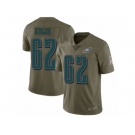 Men Nike Philadelphia Eagles #62 Jason Kelce Limited Olive 2017 Salute to Service NFL Jersey