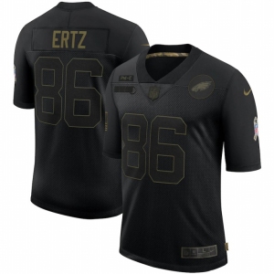 Men Philadelphia Eagles #86 Zach Ertz Nike 2020 Salute To Service Limited Jersey Black