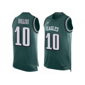Men's Nike Philadelphia Eagles #10 Mack Hollins Limited Midnight Green Player Name & Number Tank Top NFL Jersey
