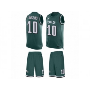 Men's Nike Philadelphia Eagles #10 Mack Hollins Limited Midnight Green Tank Top Suit NFL Jersey