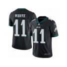 Men's Nike Philadelphia Eagles #11 Carson Wentz Limited Black Rush NFL Jersey