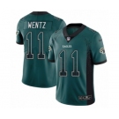 Men's Nike Philadelphia Eagles #11 Carson Wentz Limited Green Rush Drift Fashion NFL Jersey