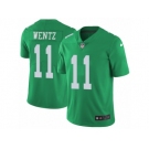 Men's Nike Philadelphia Eagles #11 Carson Wentz Limited Green Rush NFL Jersey