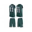 Men's Nike Philadelphia Eagles #11 Carson Wentz Limited Midnight Green Tank Top Suit NFL Jersey