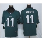 Men's Nike Philadelphia Eagles #11 Carson Wentz Limited Midnight Green Team Color NFL Jersey[Wentz]