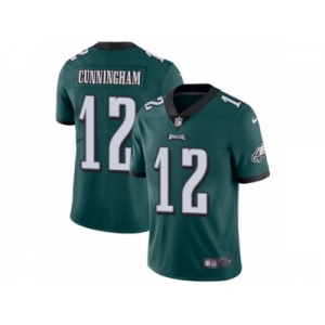 Men's Nike Philadelphia Eagles #12 Randall Cunningham Vapor Untouchable Limited Midnight Green Team Color NFL Jersey