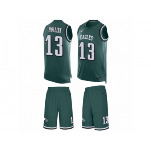 Men's Nike Philadelphia Eagles #13 Mack Hollins Limited Midnight Green Tank Top Suit NFL Jersey