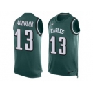 Men's Nike Philadelphia Eagles #13 Nelson Agholor Limited Midnight Green Player Name & Number Tank Top NFL Jersey