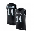 Men's Nike Philadelphia Eagles #14 Mike Wallace Black Rush Player Name & Number Tank Top NFL Jersey