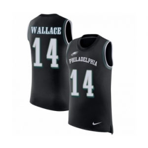Men's Nike Philadelphia Eagles #14 Mike Wallace Black Rush Player Name & Number Tank Top NFL Jersey