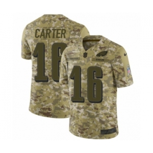 Men's Nike Philadelphia Eagles #16 DeAndre Carter Limited Camo 2018 Salute to Service NFL Jersey