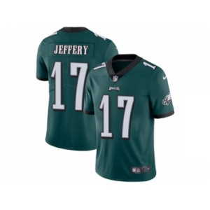 Men's Nike Philadelphia Eagles #17 Alshon Jeffery Vapor Untouchable Limited Midnight Green Team Color NFL Jersey