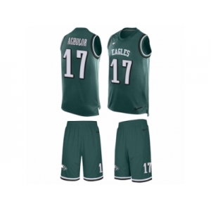 Men's Nike Philadelphia Eagles #17 Nelson Agholor Limited Midnight Green Tank Top Suit NFL Jersey