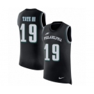 Men's Nike Philadelphia Eagles #19 Golden Tate III Black Rush Player Name & Number Tank Top NFL Jersey