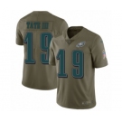 Men's Nike Philadelphia Eagles #19 Golden Tate III Limited Olive 2017 Salute to Service NFL Jersey