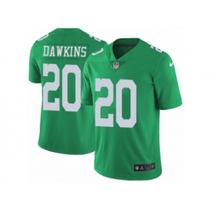 Men's Nike Philadelphia Eagles #20 Brian Dawkins Limited Green Rush NFL Jersey