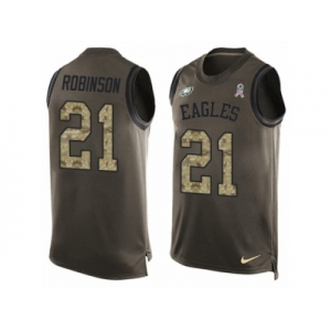 Men's Nike Philadelphia Eagles #21 Patrick Robinson Limited Green Salute to Service Tank Top NFL Jersey