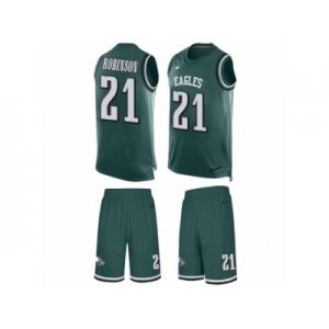 Men's Nike Philadelphia Eagles #21 Patrick Robinson Limited Midnight Green Tank Top Suit NFL Jersey