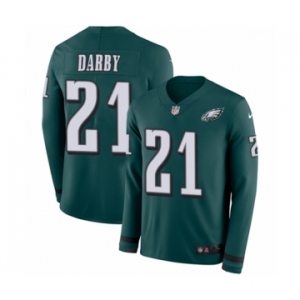 Men's Nike Philadelphia Eagles #21 Ronald Darby Limited Green Therma Long Sleeve NFL Jersey