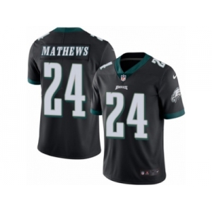 Men's Nike Philadelphia Eagles #24 Ryan Mathews Limited Black Rush NFL Jersey