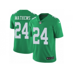Men's Nike Philadelphia Eagles #24 Ryan Mathews Limited Green Rush NFL Jersey