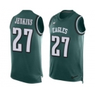 Men's Nike Philadelphia Eagles #27 Malcolm Jenkins Limited Midnight Green Player Name & Number Tank Top NFL Jersey