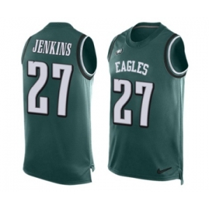 Men's Nike Philadelphia Eagles #27 Malcolm Jenkins Limited Midnight Green Player Name & Number Tank Top NFL Jersey