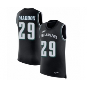 Men's Nike Philadelphia Eagles #29 Avonte Maddox Black Rush Player Name & Number Tank Top NFL Jersey