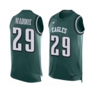 Men's Nike Philadelphia Eagles #29 Avonte Maddox Limited Midnight Green Player Name & Number Tank Top NFL Jersey