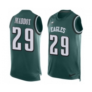 Men's Nike Philadelphia Eagles #29 Avonte Maddox Limited Midnight Green Player Name & Number Tank Top NFL Jersey