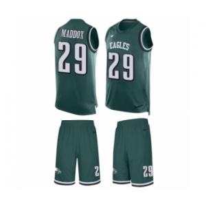 Men's Nike Philadelphia Eagles #29 Avonte Maddox Limited Midnight Green Tank Top Suit NFL Jersey