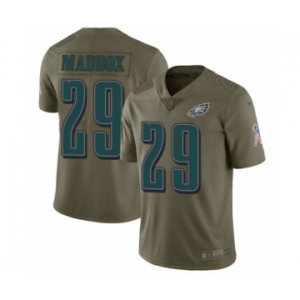 Men's Nike Philadelphia Eagles #29 Avonte Maddox Limited Olive 2017 Salute to Service NFL Jersey