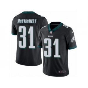 Men's Nike Philadelphia Eagles #31 Wilbert Montgomery Limited Black Rush NFL Jersey