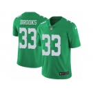 Men's Nike Philadelphia Eagles #33 Ron Brooks Limited Green Rush NFL Jersey